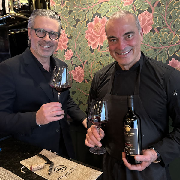 Wine enthusiast with Chef Vittorio