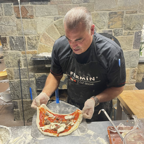Chef Vittorio pizza making