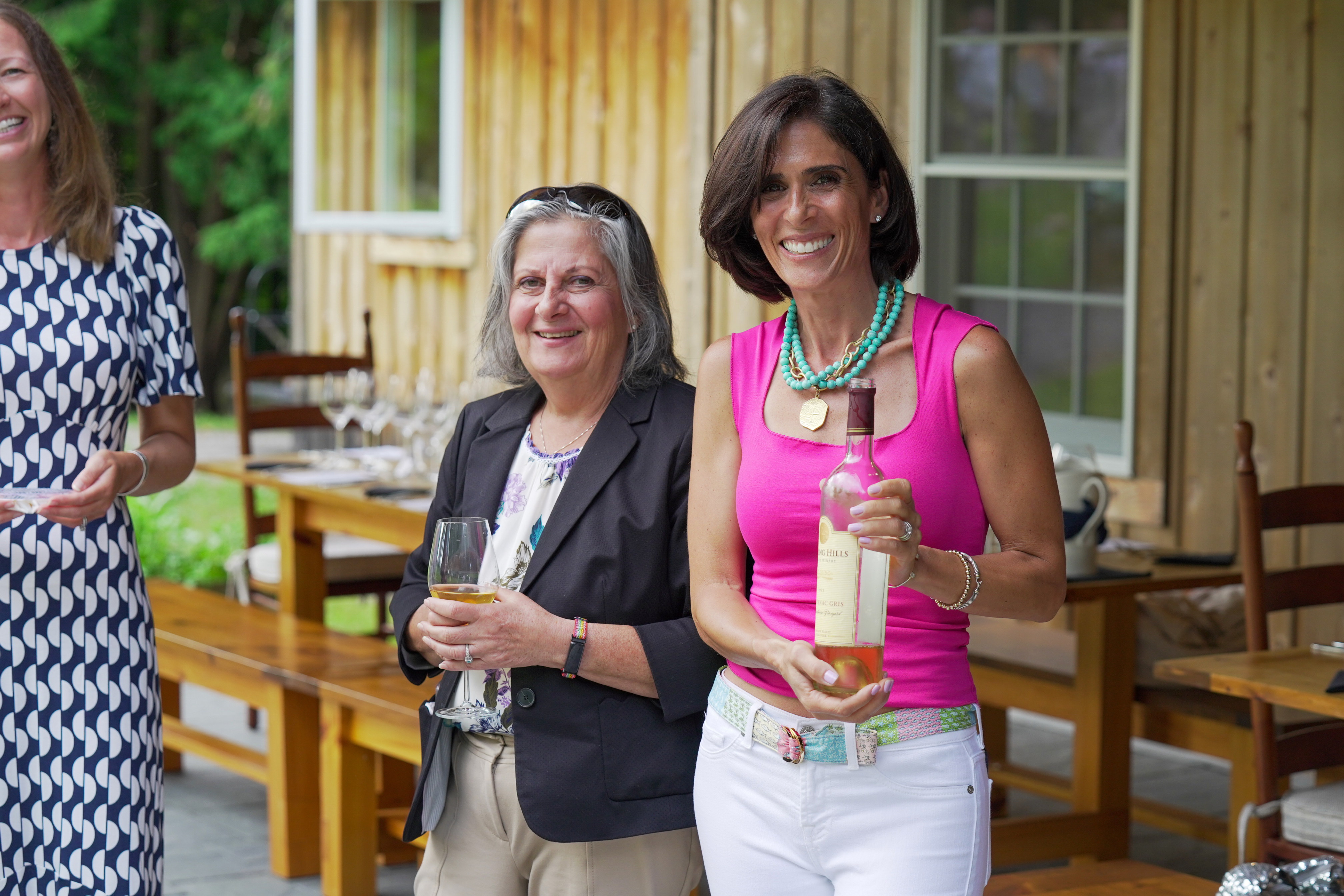 Two women with wine